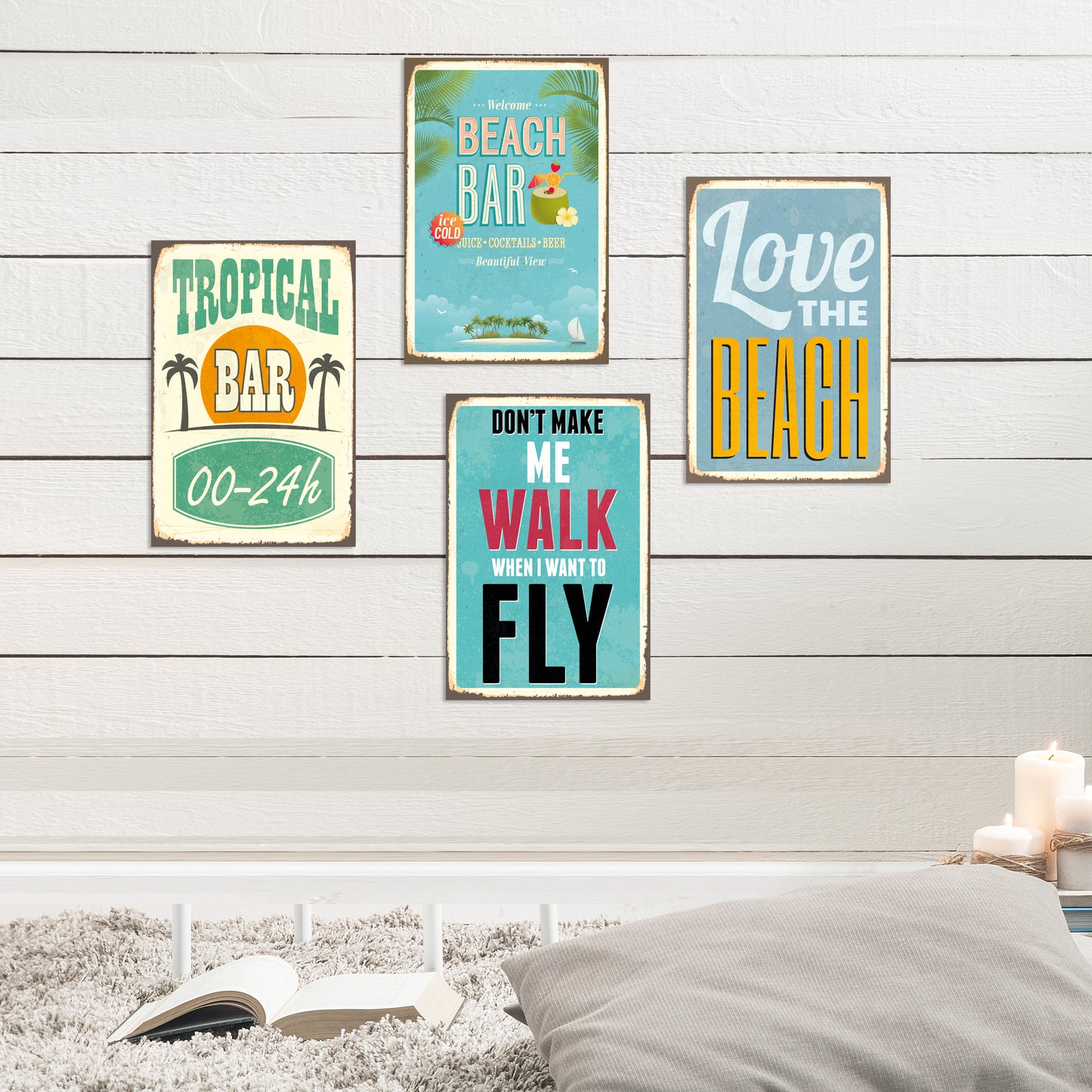 Blechschild - Beach Bar Wohnbeispiel