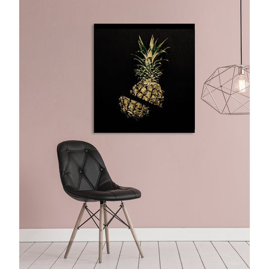 Blattgold Bild - Gold Pineapple Wohnbeispiel