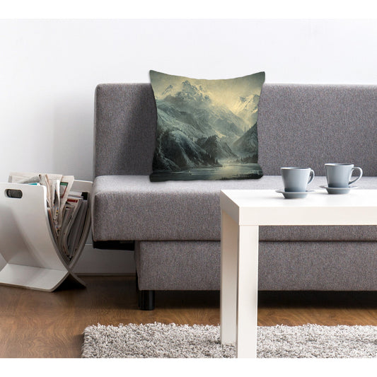 Kissenbezug - Cloudy Mountains Wohnbeispiel