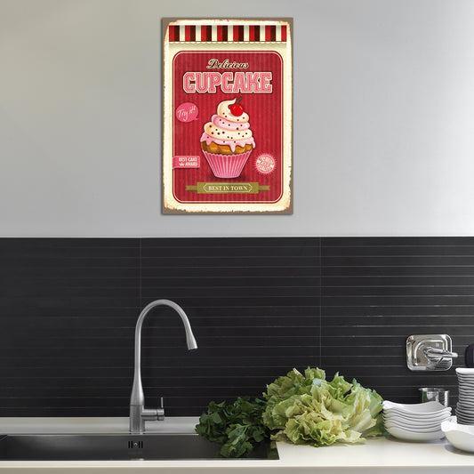 Blechschild - Delicious Cupcake Wohnbeispiel