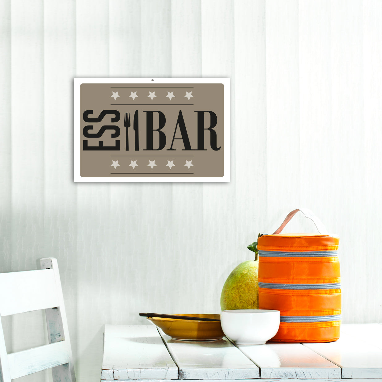 Blechschild - ESS BAR Wohnbeispiel