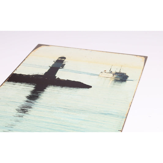 Blechschild - Leuchtturm Detail