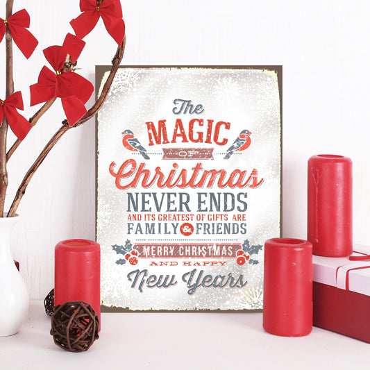 Blechschild - The Magic Of Christmas Wohnbeispiel