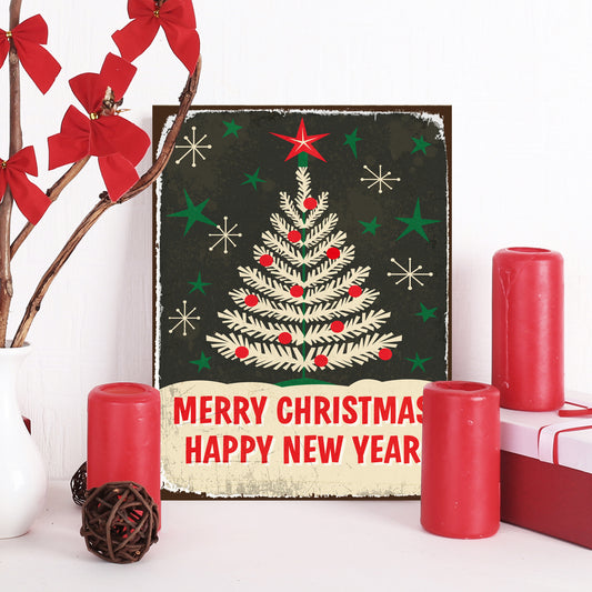 Blechschild - Merry Christmas Wohnbeispiel