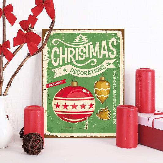Blechschild - Christmas Decoration Wohnbeispiel