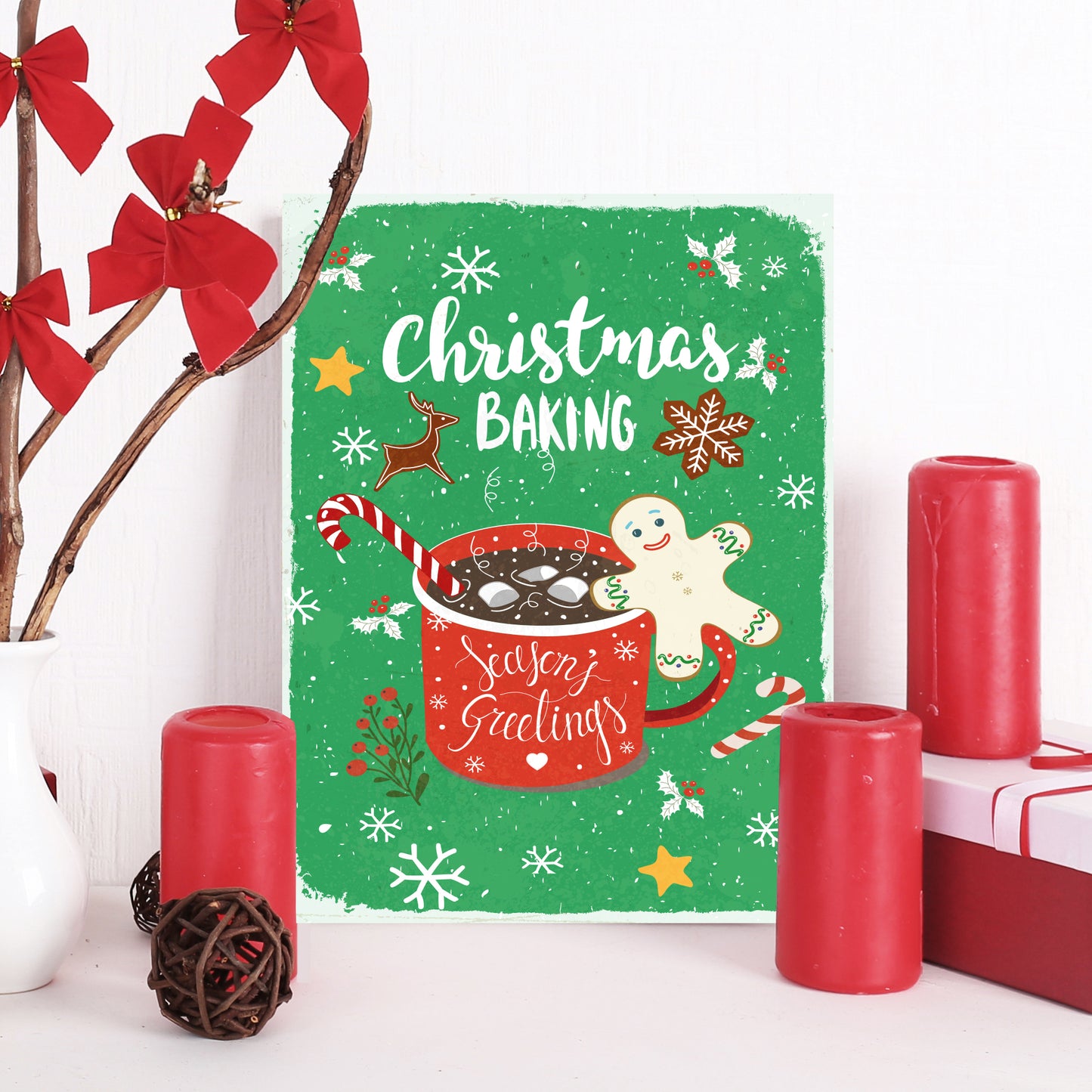 Blechschild - Christmas Baking Wohnbeispiel