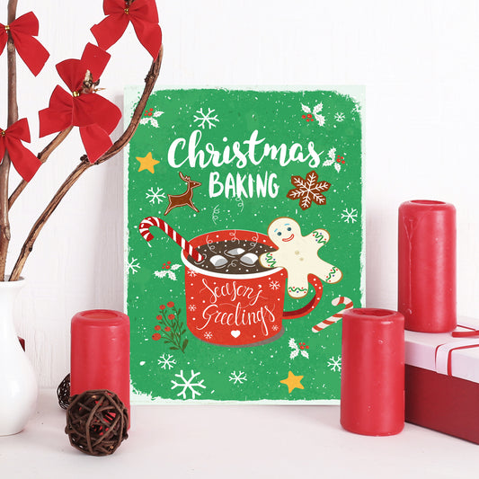 Blechschild - Christmas Baking Wohnbeispiel