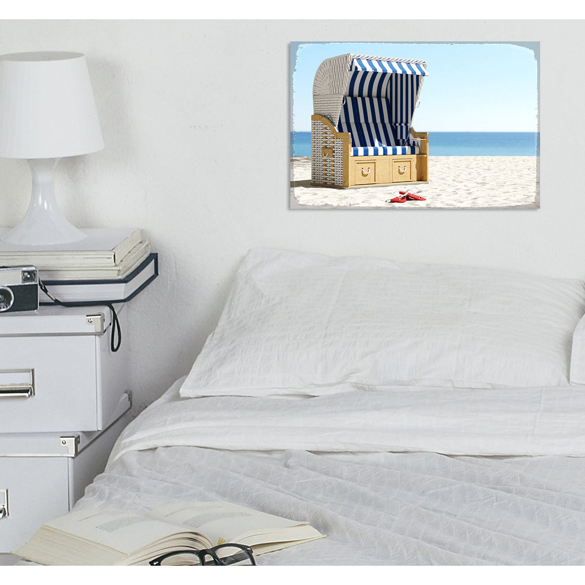 Blechschild - Beach chair Wohnbeispiel