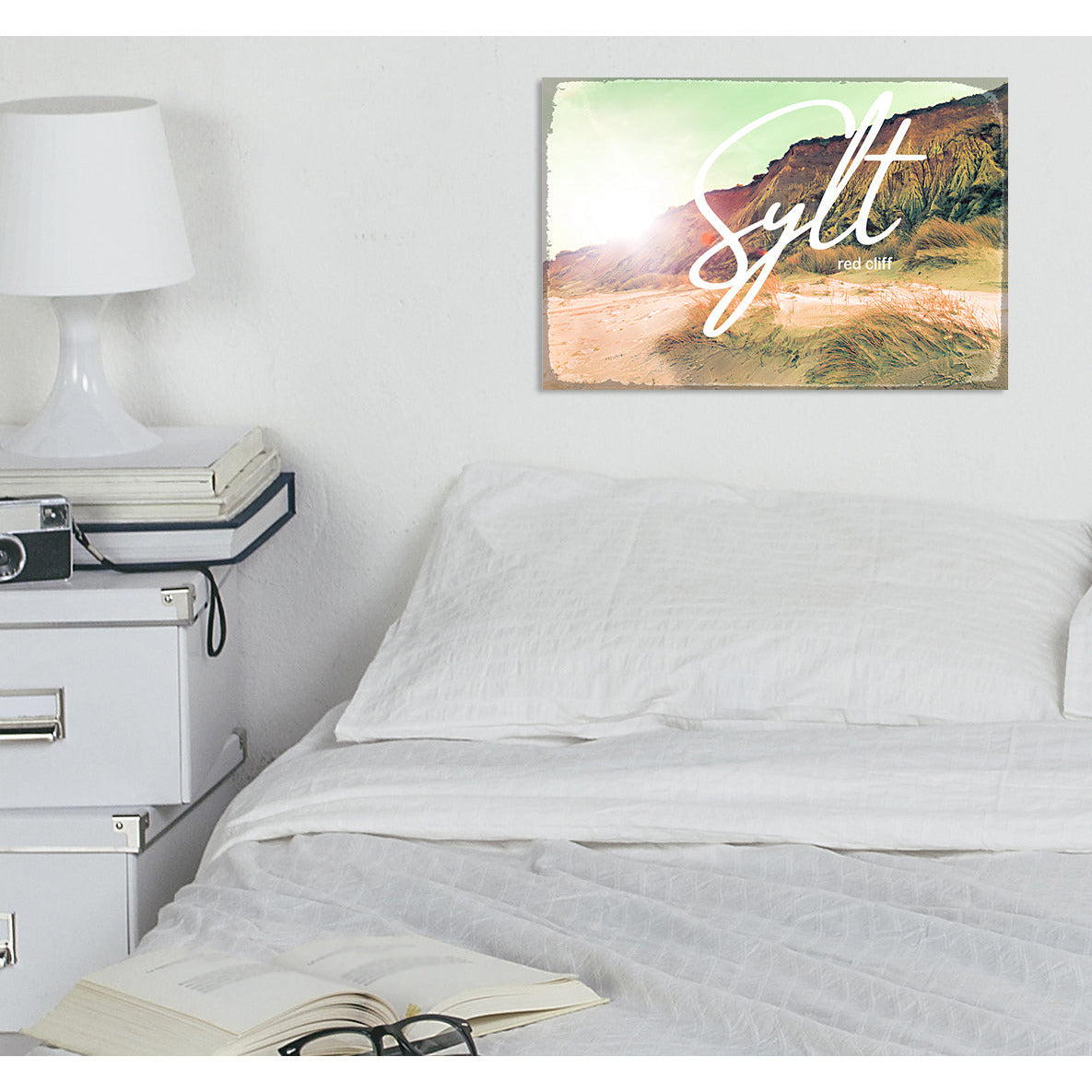 Blechschild - Sylt Red Cliff Wohnbeispiel