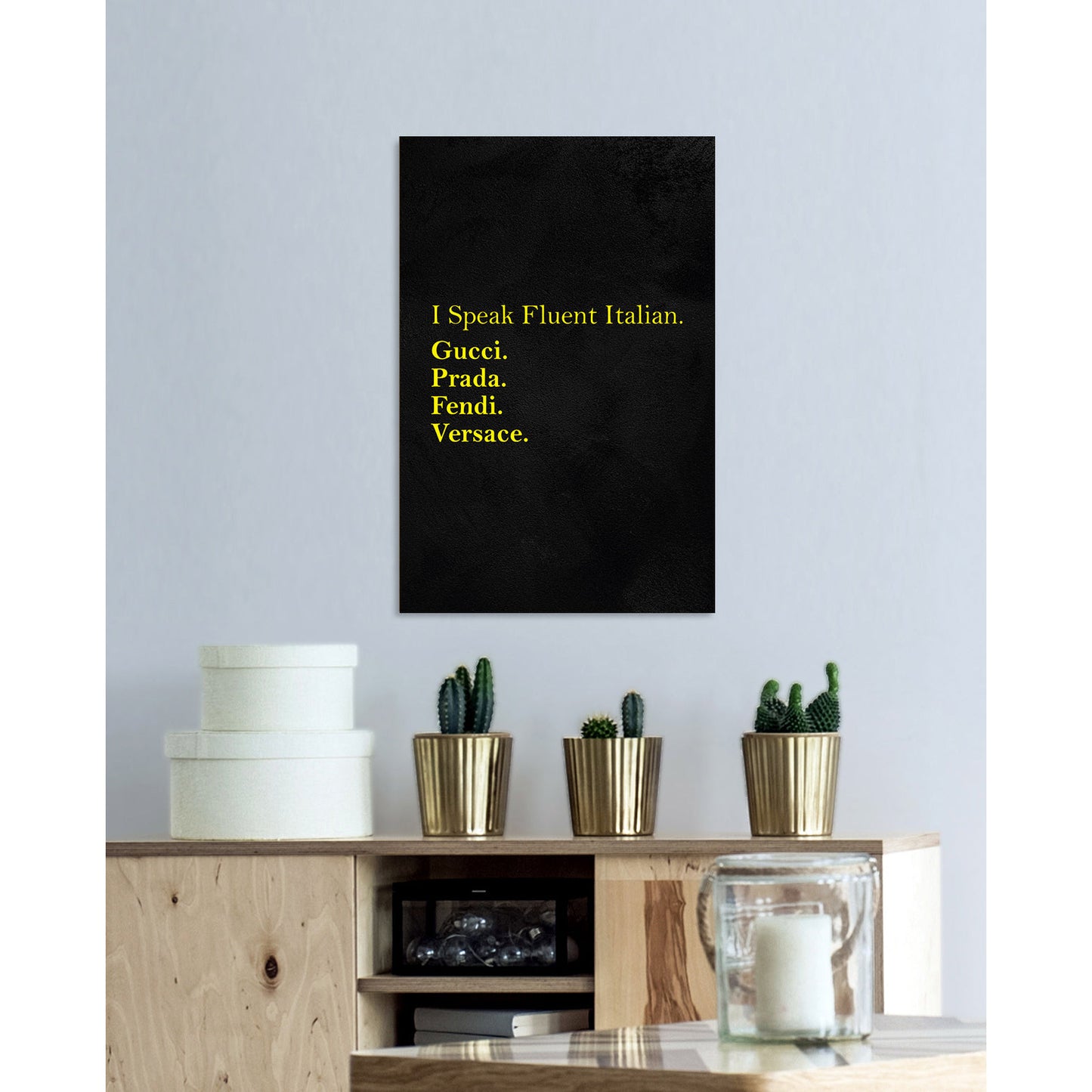 Blechschild - I Speak Fluent.. Wohnbeispiel