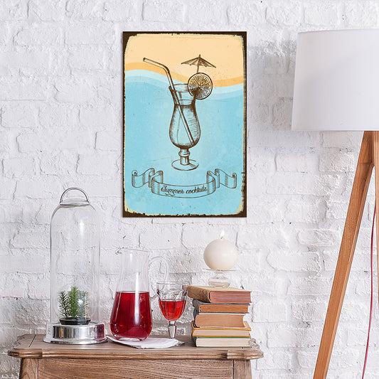 Blechschild - Summer Cocktails Wohnbeispiel