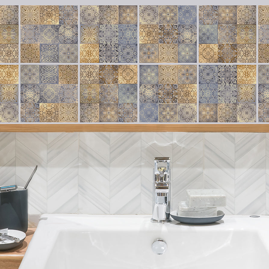 Stickerfliesen - Bruis 12er-Set Wohnbeispiel