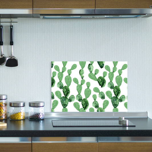 Spritzschutz - Green Cacti Wohnbeispiel