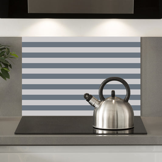 Spritzschutz - Striped Bright Blue Wohnbeispiel