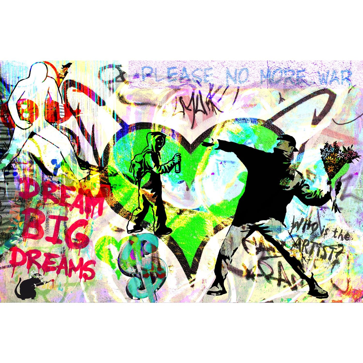 Acrylglasbild - Colorful Graffiti II