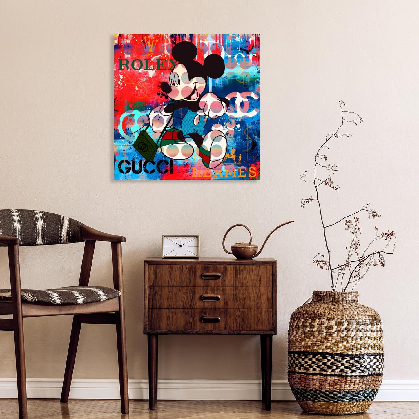 Acrylglasbild - Rich Mickey Wohnbeispiel