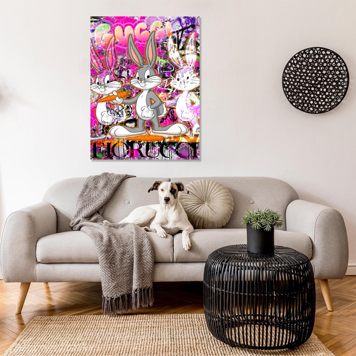 Acrylglasbild - Luxury Bunny