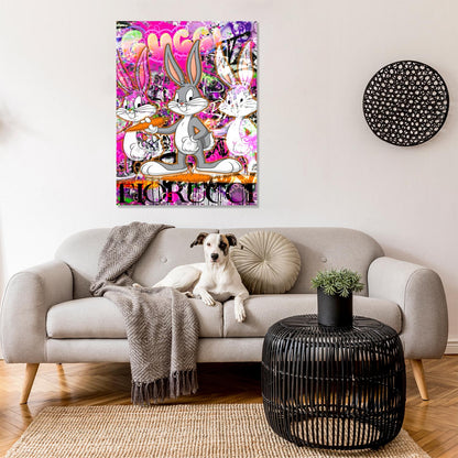 Acrylglasbild - Luxury Bunny