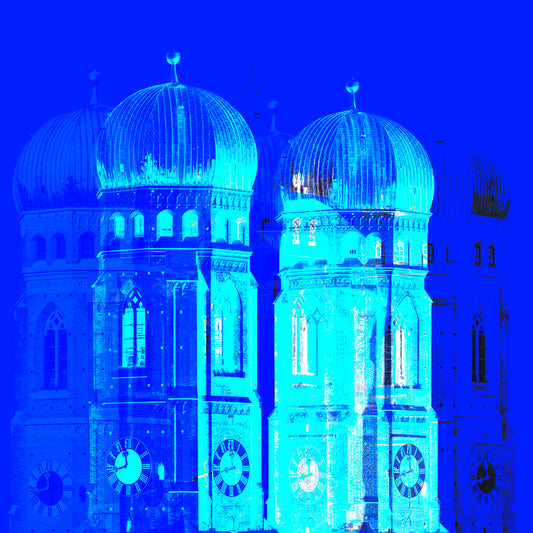 Acrylglasbild - München Frauenkirche Blau