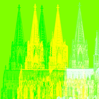 Acrylglasbild - Köln Dom Grün