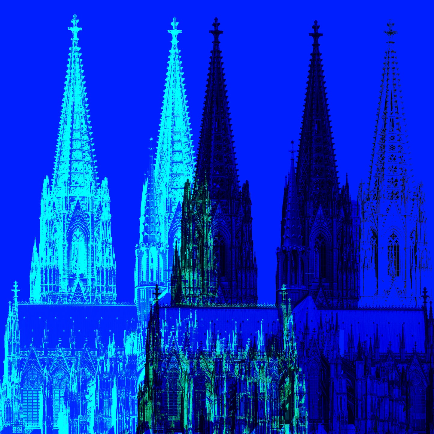 Acrylglasbild - Köln Dom Blau