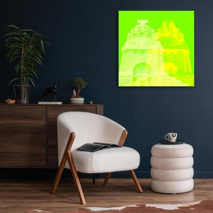 Acrylglasbild - Leipzig Völkerschlachtdenkmal Grün