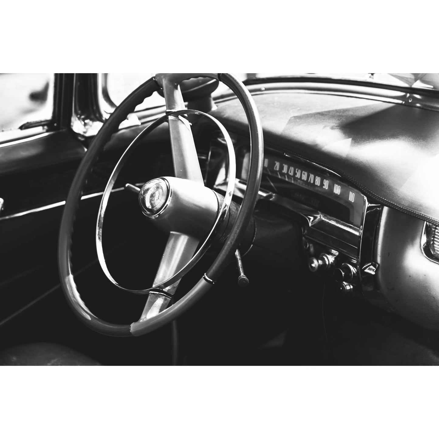 Aluminiumbild - Oldtimer Interieur