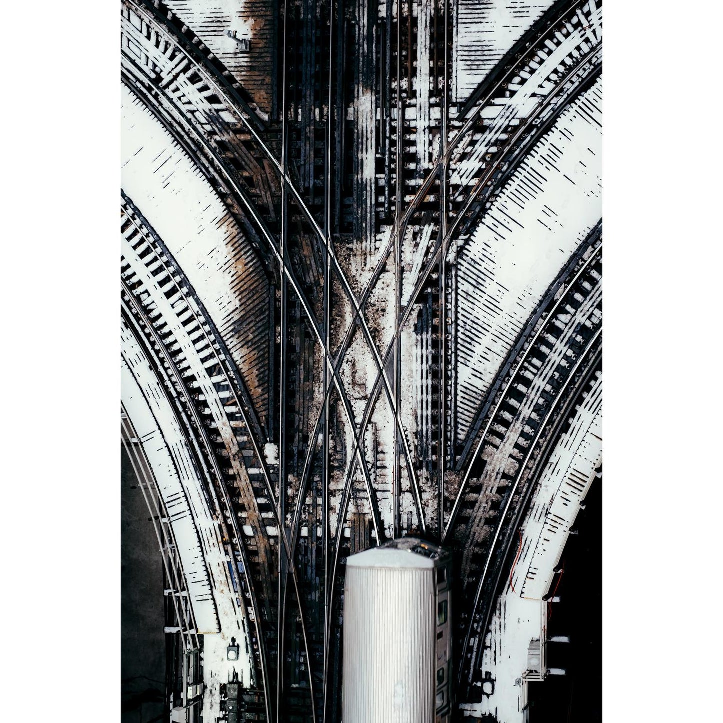 Aluminiumbild - Schienen