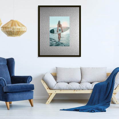 Rahmenbild mit Alupassepartout - Surfing Beach
