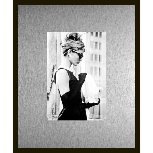 Rahmenbild mit Alupassepartout - Audrey Hepburn