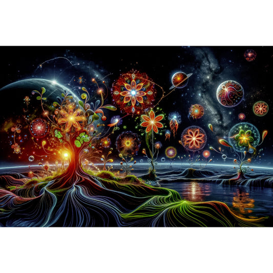 Acrylic glass picture - Cosmic Garden