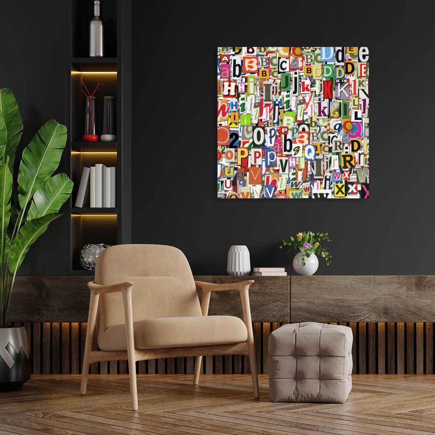 Leinwandbild - Bunte Buchstaben