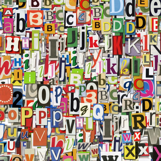 Leinwandbild - Bunte Buchstaben