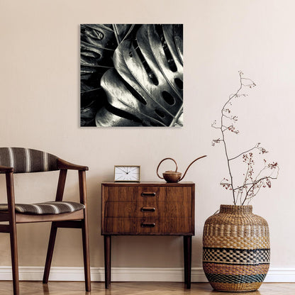 Leinwandbild - Dunkle Blätter