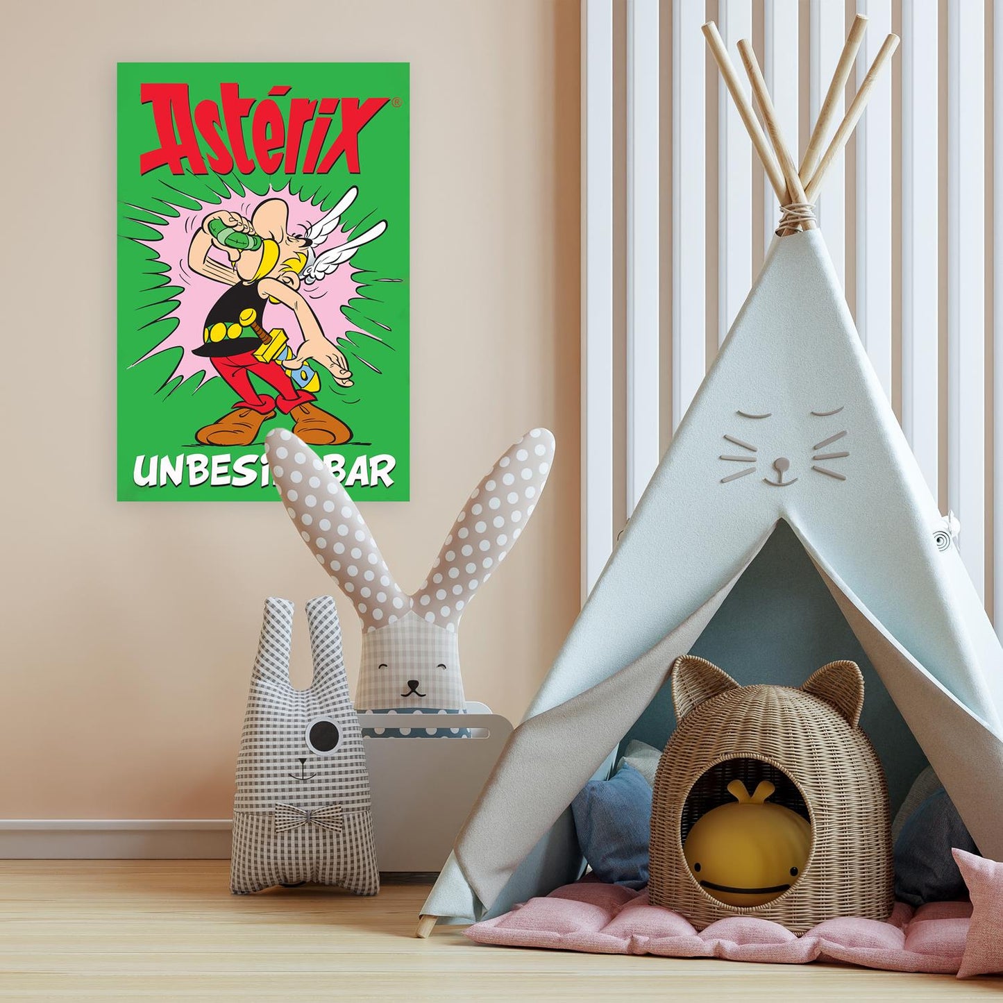 Leinwandbild - Asterix unbesiegbar Grün