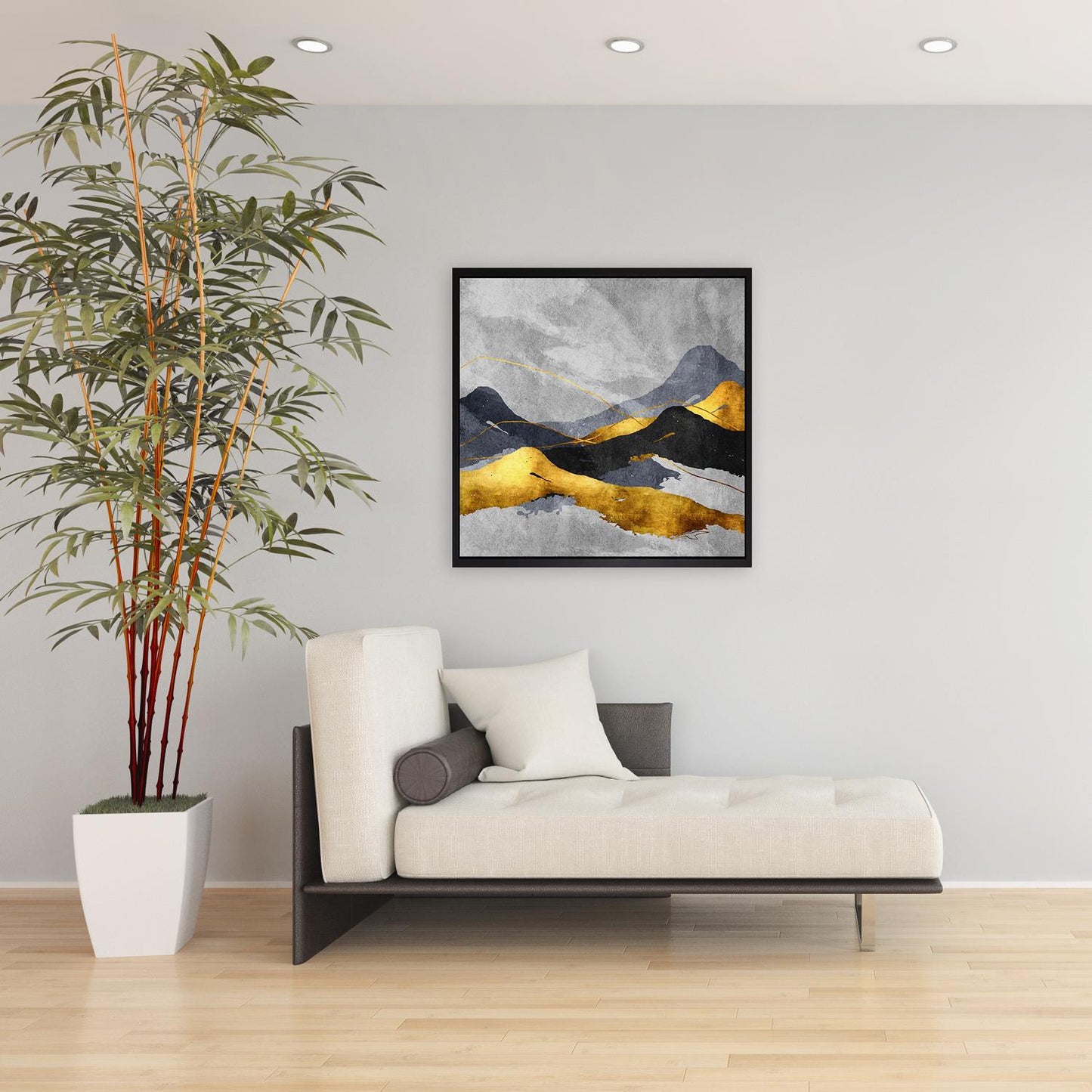 Leinwandbild mit Schattenfugenrahmen - Abstract Pulse