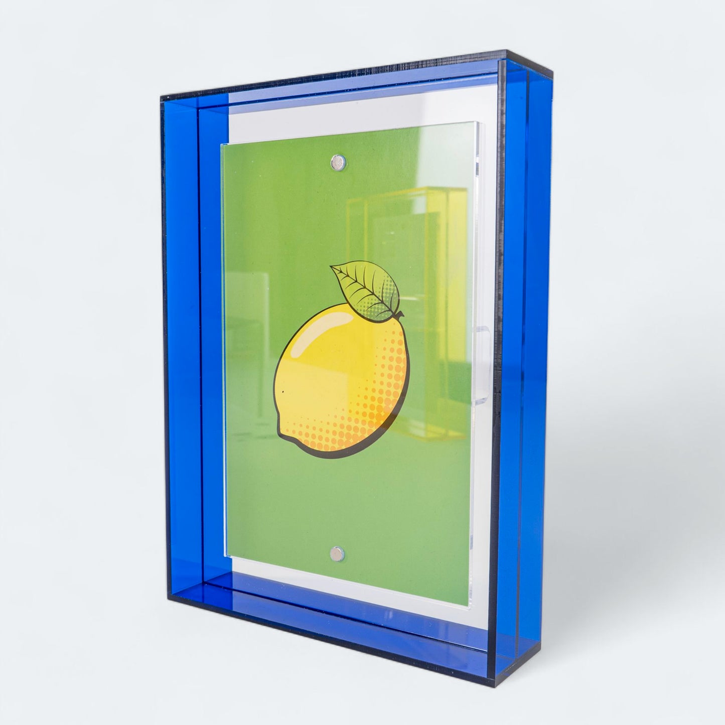 Acrylglas Bilderrahmen - Neon Blau