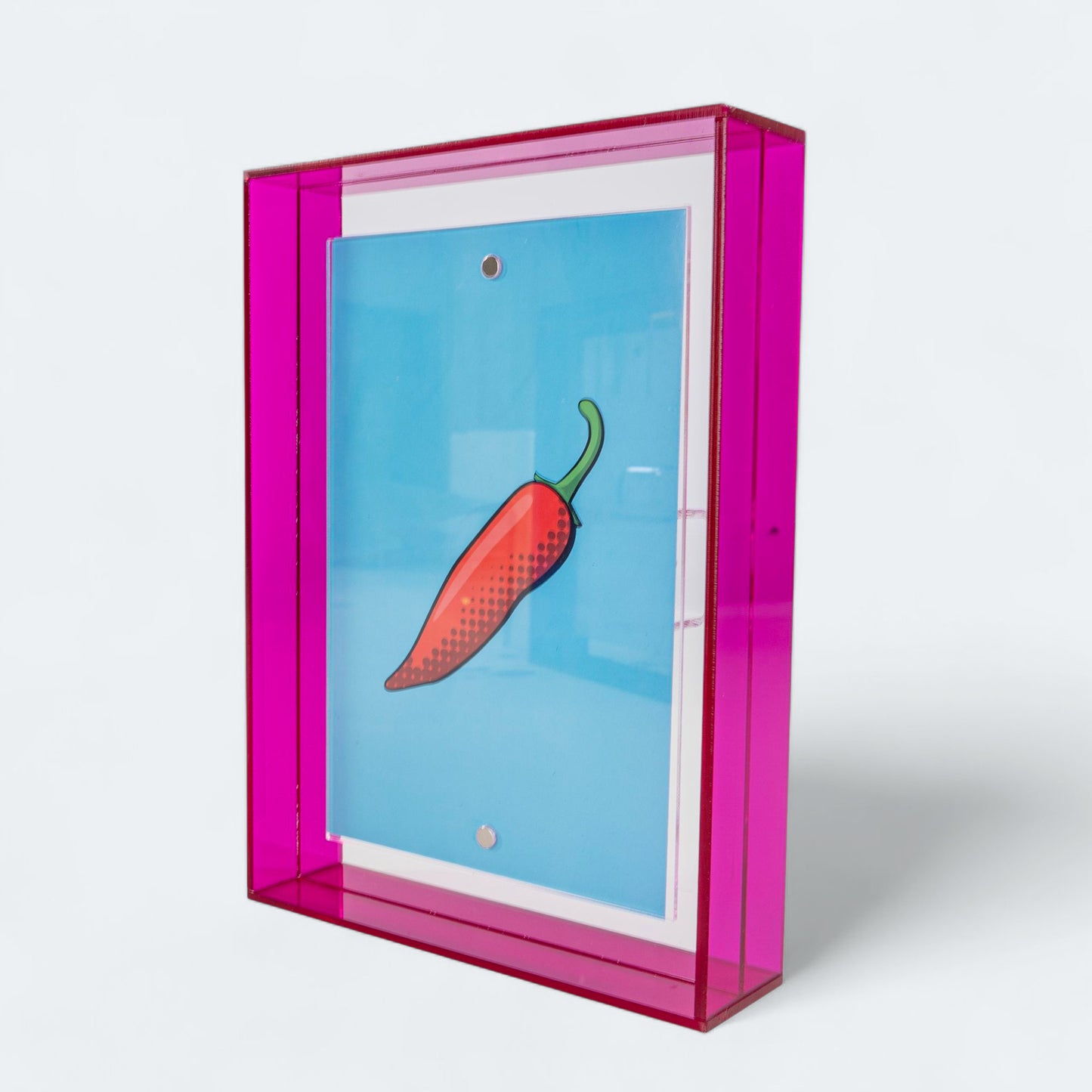 Acrylglas Bilderrahmen - Vier Neonfarben