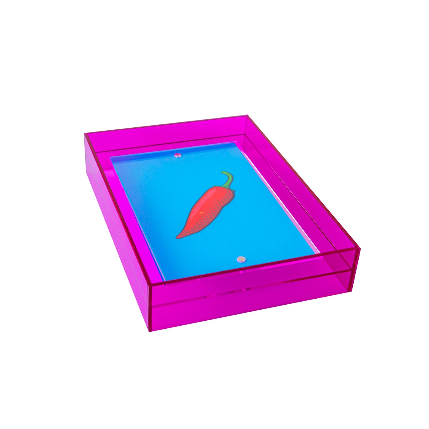 Acrylglas Bilderrahmen - Neon Pink