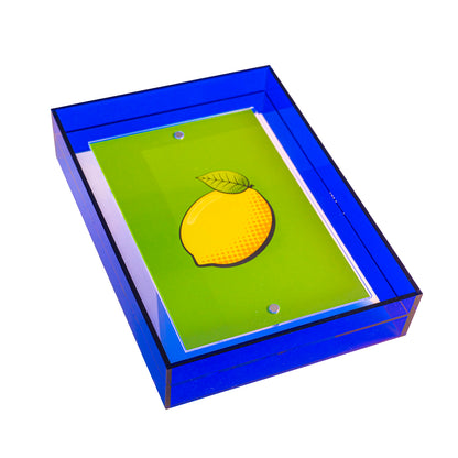 Acrylglas Bilderrahmen - Neon Blau