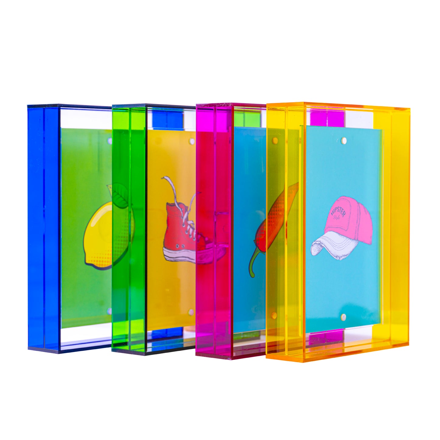 Acrylglas Bilderrahmen - Neon Grün