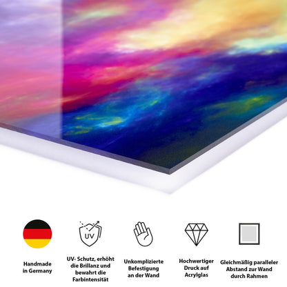 Acrylglasbild - Münster Lamberti Kirche Blau
