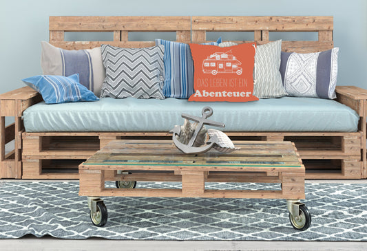 Outdoor Kissenbezug - Das Leben ist ein Abenteuer