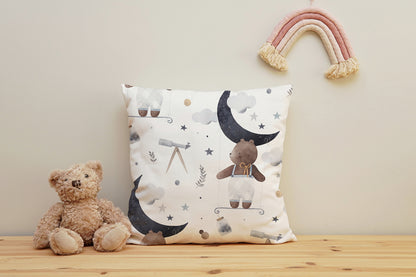 Kissenbezug - Bär, Mond und Sterne