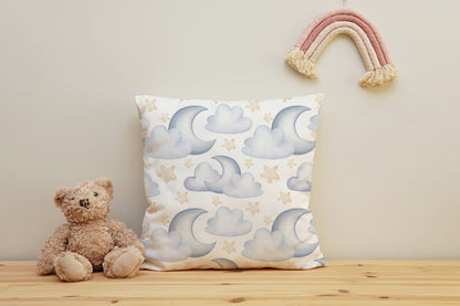 Kissenbezug - Mond und Wolken
