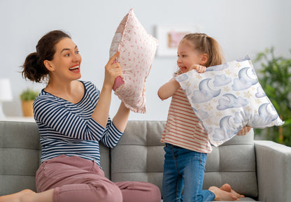 Kissenbezug - Mond und Wolken