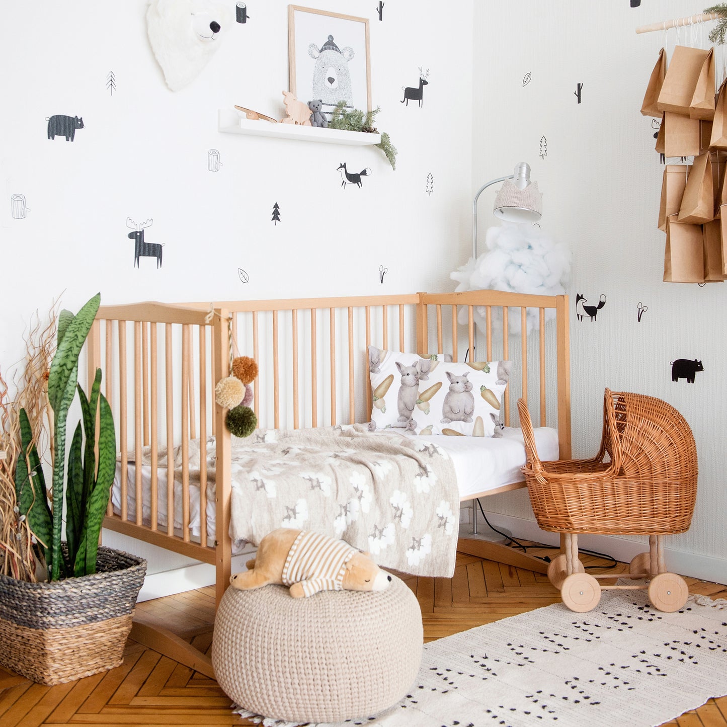 Kissenbezug - Hasen und Möhren