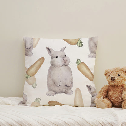 Kissenbezug - Hasen und Möhren