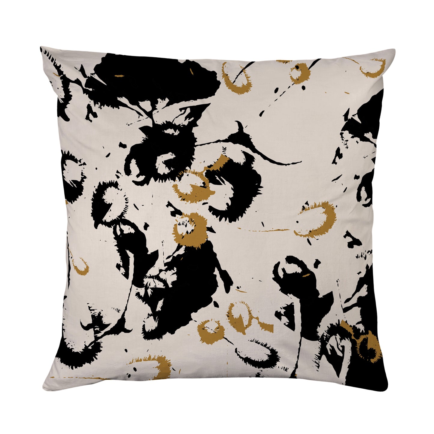 Kissenbezug - Black and Golden Splashs
