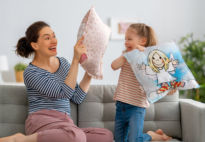 Kissenbezug - Schutzengel Blau